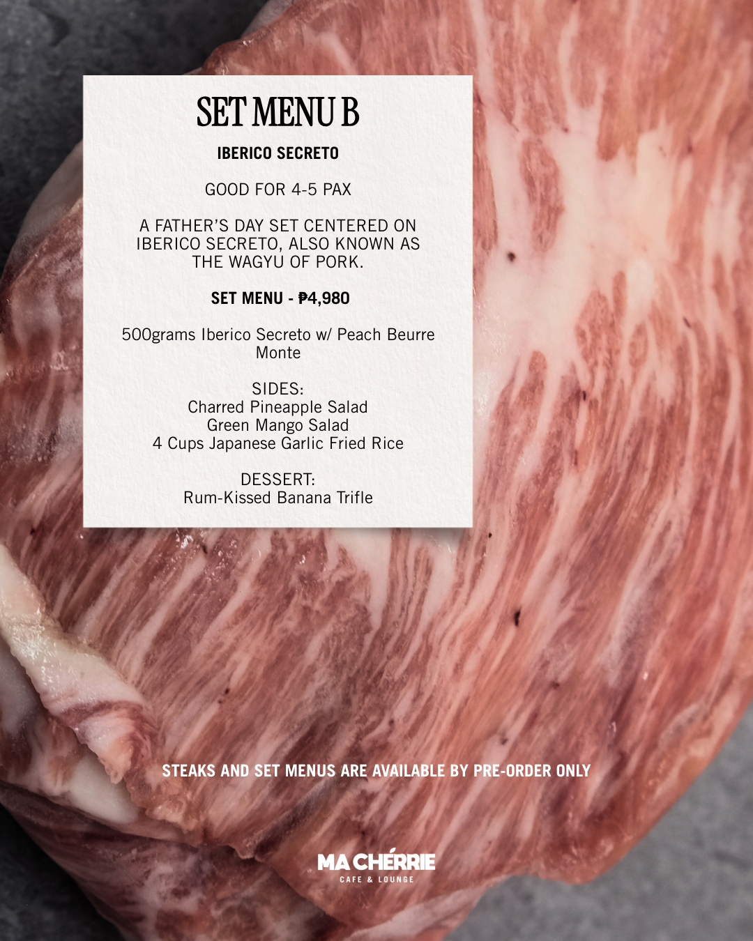 Iberico Secret ("Wagyu of Pork") Set Menu